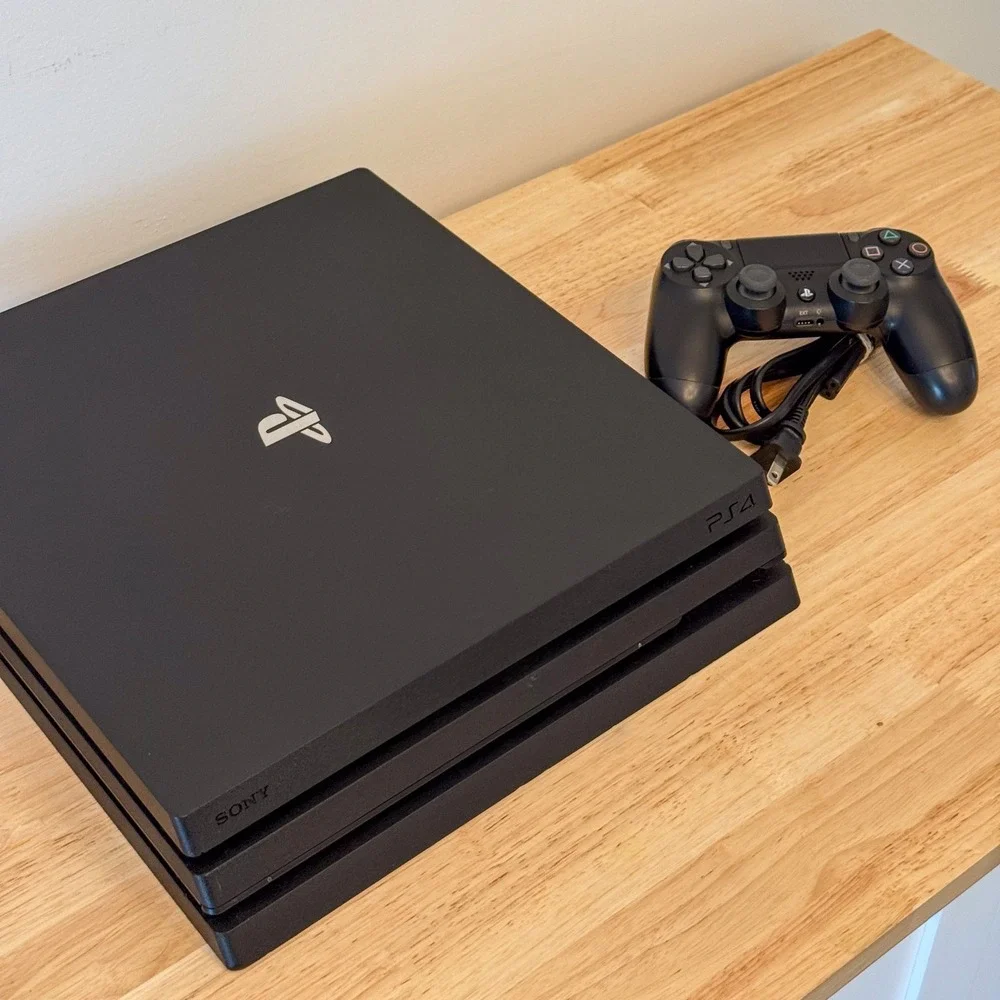 Sony PlayStation 4 PS4 Pro 1TB Console Jet Black with DualShock 4 Controller